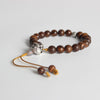 Tiger Skin Sandalwood White Copper Six Mantra Bracelet - Zodeys