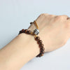 Tiger Skin Sandalwood White Copper Six Mantra Bracelet - Zodeys