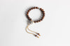 Tiger Skin Sandalwood White Copper Six Mantra Bracelet - Zodeys