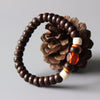 Lampwork & Natural Coconut Shell Beaded Stretch Bracelet - Zodeys