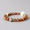Wood Mala & Chinese Cloisonne Bracelet - Zodeys