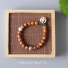 Wood Mala & Chinese Cloisonne Bracelet - Zodeys