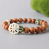 Wood Mala & Chinese Cloisonne Bracelet - Zodeys