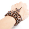 Exotic Bocote Wood 108 Beads Mala Bracelet - Zodeys