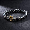 Imperial Gold & Onyx Black Crown Bracelet - Zodeys