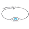925 Sterling Silver Crystal Charm Bracelet - Zodeys