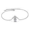 925 Sterling Silver Crystal Charm Bracelet - Zodeys