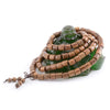 Cylindrical Wenge Wood Prayer Mala Beads Tibetan Buddhist Bracelet - Zodeys
