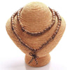 Cylindrical Wenge Wood Prayer Mala Beads Tibetan Buddhist Bracelet - Zodeys