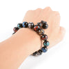 Dark Wood Color-Engraved Buddhist Prayer Bracelet - Zodeys