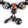 Dark Wood Color-Engraved Buddhist Prayer Bracelet - Zodeys