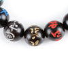 Dark Wood Color-Engraved Buddhist Prayer Bracelet - Zodeys
