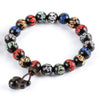 Dark Wood Color-Engraved Buddhist Prayer Bracelet - Zodeys
