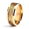 Gold Carbon Fiber Tundra Steel Ring - Zodeys