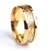 Gold Carbon Fiber Tundra Steel Ring - Zodeys