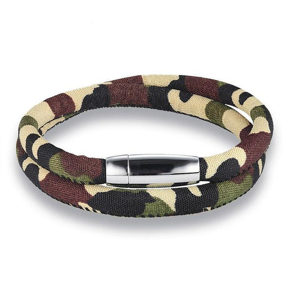 Camouflage Multi-Layer Magnetic Clasp Wrap Bracelet - Zodeys