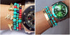 Natural Stone Gold Beaded Bracelet