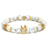 El Rey Imperial Crown Micro-Paved Natural Stone Bracelet - Zodeys