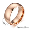 Rose Gold Tungsten Carbide Ring