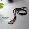 Tagua Nut Om Mani Padme Hum Simple Amulet Necklace - Zodeys