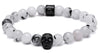 Goshenite Vanilla Haze Beaded Skull Bracelet - Zodeys
