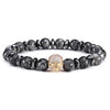 Machiavelli Grey Jasper Stone Micro Paved Bracelet - Zodeys