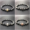 Machiavelli Grey Jasper Stone Micro Paved Bracelet - Zodeys