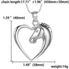 Silver Horse & Heart Necklace