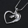 Silver Horse & Heart Necklace