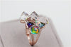 Arctic Roses Rose Gold Crystal Ring - Zodeys
