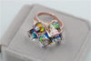 Arctic Roses Rose Gold Crystal Ring - Zodeys
