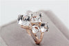 Arctic Roses Rose Gold Crystal Ring - Zodeys