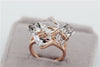 Arctic Roses Rose Gold Crystal Ring - Zodeys