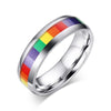 Stainless Steel Rainbow Ring