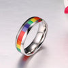 Stainless Steel Rainbow Ring
