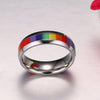 Stainless Steel Rainbow Ring