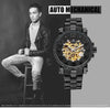 Onyx Gold Mechanical Skeleton Watch - Zodeys