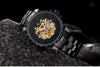 Onyx Gold Mechanical Skeleton Watch - Zodeys