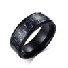 Electric Blue Carbon Fiber Tungsten Band - Zodeys