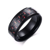 Electric Blue Carbon Fiber Tungsten Band - Zodeys