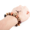 Hand-polished Multi-colored Sandalwood Beaded Mala Bracelet - Zodeys