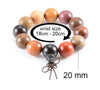 Hand-polished Multi-colored Sandalwood Beaded Mala Bracelet - Zodeys