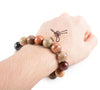 Hand-polished Multi-colored Sandalwood Beaded Mala Bracelet - Zodeys