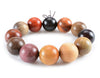 Hand-polished Multi-colored Sandalwood Beaded Mala Bracelet - Zodeys