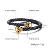 Undertaker Gold Skulls Twisted Wire Cable Bracelet - Zodeys