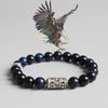 Aqua Eagle Eye Stones Beaded Totem Charm Bracelet - Zodeys