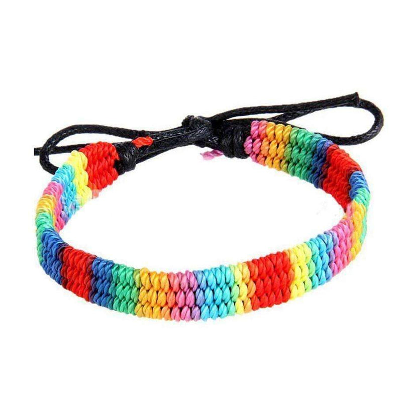 Rainbow Macramé Nylon Pride Bracelet