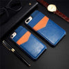 Vertical Flip Card Holder Leather Case For iPhone - Zodeys