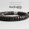 Vajra & Bell White Copper Coconut Shells Buddhist Bracelet - Zodeys