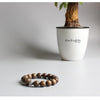 White Copper Natural Wood 'OM MANI PADME HUM' Bracelet - Zodeys